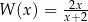  -2x- W (x ) = x+2 