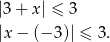 |3 + x| ≤ 3 |x − (− 3)| ≤ 3. 