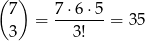 ( ) 7 = 7⋅-6⋅5-= 35 3 3! 