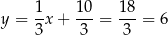 y = 1x + 10-= 18-= 6 3 3 3 