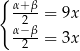 { α+ β -2--= 9x α−-β= 3x 2 