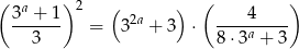 ( a ) 2 ( ) ( ) 3-+--1- 2a ----4---- 3 = 3 + 3 ⋅ 8 ⋅3a + 3 
