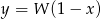 y = W (1− x) 