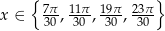  { } x ∈ 73π0-, 131π0-, 193π0 , 233π0 