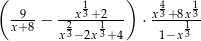 ( 1 ) 4 1 x+98 − -2x3+-21-- ⋅ x3+8x13- x3− 2x 3+4 1−x3 