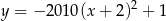  2 y = − 2010(x + 2 ) + 1 