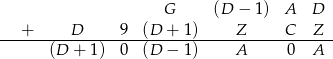  G (D − 1) A D ---+------D------9--(D-+-1-)----Z------C---Z-- (D + 1) 0 (D − 1 ) A 0 A 