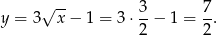  √ -- 3- 7- y = 3 x− 1 = 3 ⋅2 − 1 = 2. 