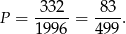 P = 3-32-= -83-. 1996 499 