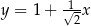 y = 1 + 1√-x 2 