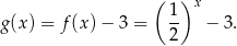  ( )x g(x) = f(x) − 3 = 1- − 3. 2 