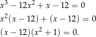  3 2 x − 12x + x − 1 2 = 0 x2(x − 12 )+ (x − 12 ) = 0 2 (x − 12)(x + 1) = 0. 