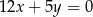 12x + 5y = 0 