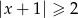 |x + 1| ≥ 2 