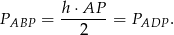  h ⋅AP PABP = -------= PADP . 2 
