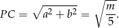  ∘ --- ∘ -2----2 m- P C = a + b = 5 . 