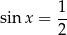 sin x = 1- 2 