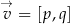 → v = [p,q] 