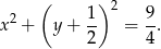  ( 1) 2 9 x2 + y+ -- = --. 2 4 