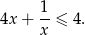 4x + 1-≤ 4. x 