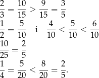 2-= 10-> -9-= 3- 3 15 15 5 1 5 4 5 6 2-= 10- i 10-< 10-< 10- 10-= 2- 25 5 1- -5- -8- 2- 4 = 20 < 20 = 5 . 