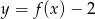 y = f(x) − 2 