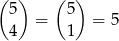 (5) ( 5) = = 5 4 1 