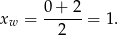 x = 0+--2-= 1 . w 2 