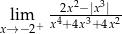 -2x2−|x3|- x→lim−2+ x4+4x3+4x2 