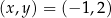 (x,y) = (− 1,2) 