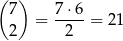 ( ) 7 7-⋅6 2 = 2 = 2 1 