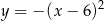 y = − (x− 6)2 