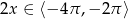 2x ∈ ⟨− 4π ,− 2π ⟩ 