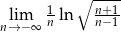  1 ∘ -n+1 nl→im−∞ n ln n−1- 