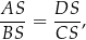 AS-- DS-- BS = CS , 