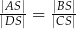 |AS|= |BS| |DS| |CS| 