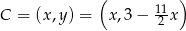  ( 11 ) C = (x ,y) = x ,3− 2-x 