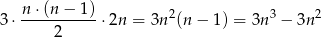  n-⋅(n-−-1)- 2 3 2 3 ⋅ 2 ⋅2n = 3n (n − 1) = 3n − 3n 