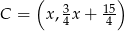  ( ) 3 15- C = x,4x + 4 