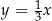 y = 1x 3 