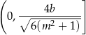 ( ] 4b 0,∘------------ 6(m2 + 1) 