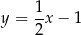 y = 1x − 1 2 