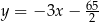  65 y = −3x − 2- 