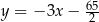 y = −3x − 65 2 