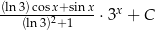(ln3)cosx+sinx ⋅3x + C (ln3)2+ 1 