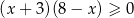 (x + 3)(8 − x) ≥ 0 