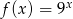 f(x ) = 9x 