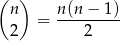 ( ) n n(n-−-1)- 2 = 2 
