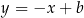 y = −x + b 