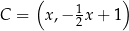  ( ) 1 C = x,− 2x + 1 